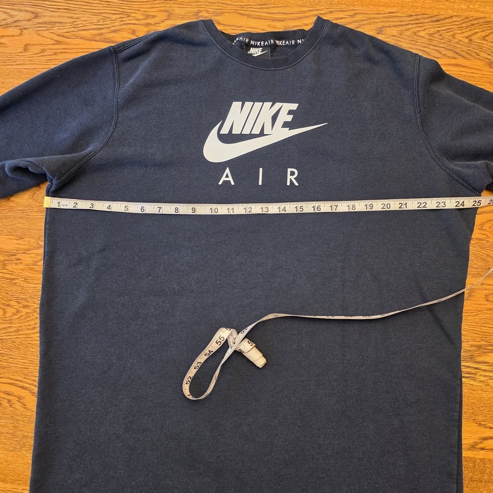 Nike Air L Dress Women's Black Fleece Sweatshirt Crew Neck Loose Fit Athleisure - Picture 7 of 16